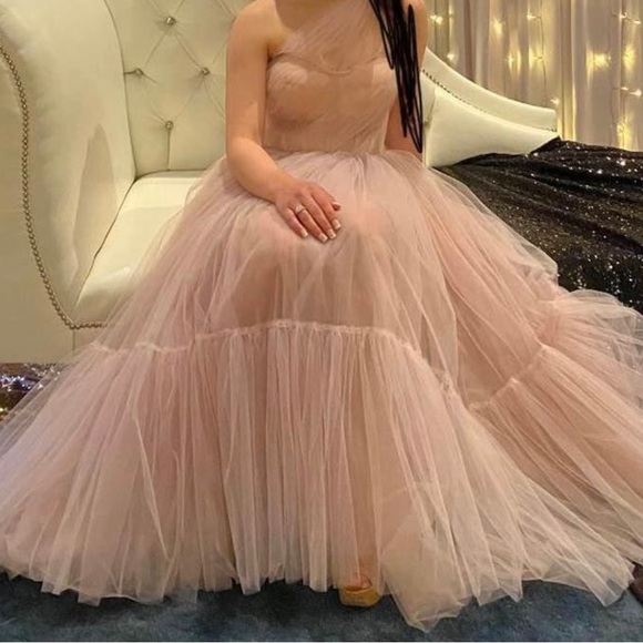 COPY - One-Shoulder Cocktail Tulle Dress- SMALL - Picture 2 of 6